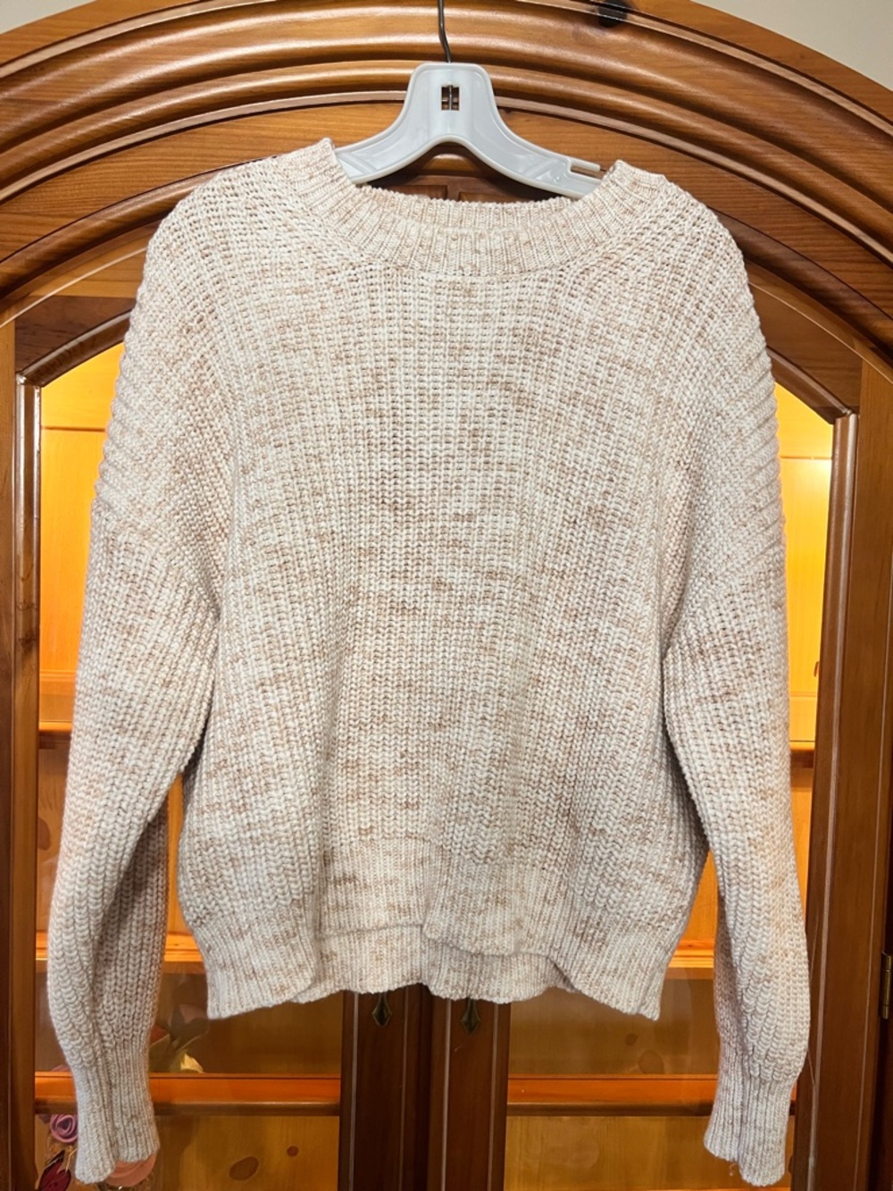 J. Crew Cream Marled Crewneck Sweater